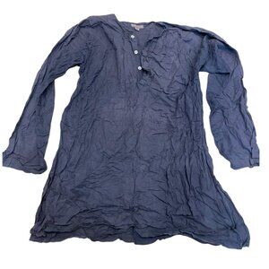 Blue Long Sleeve Tunic Top